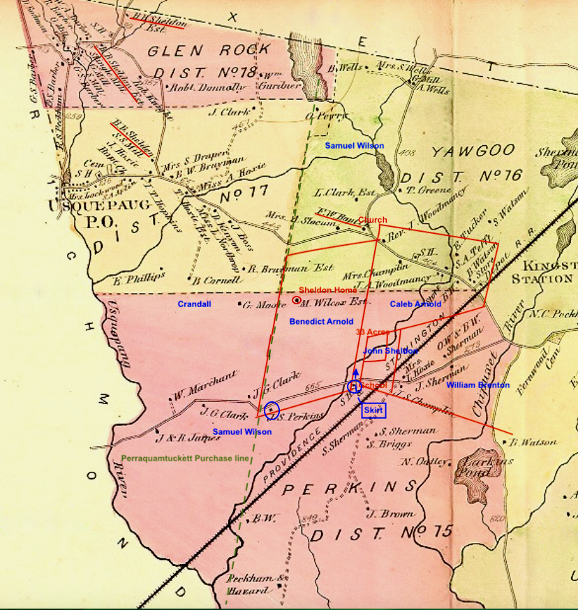 1870 map of North Kingstown