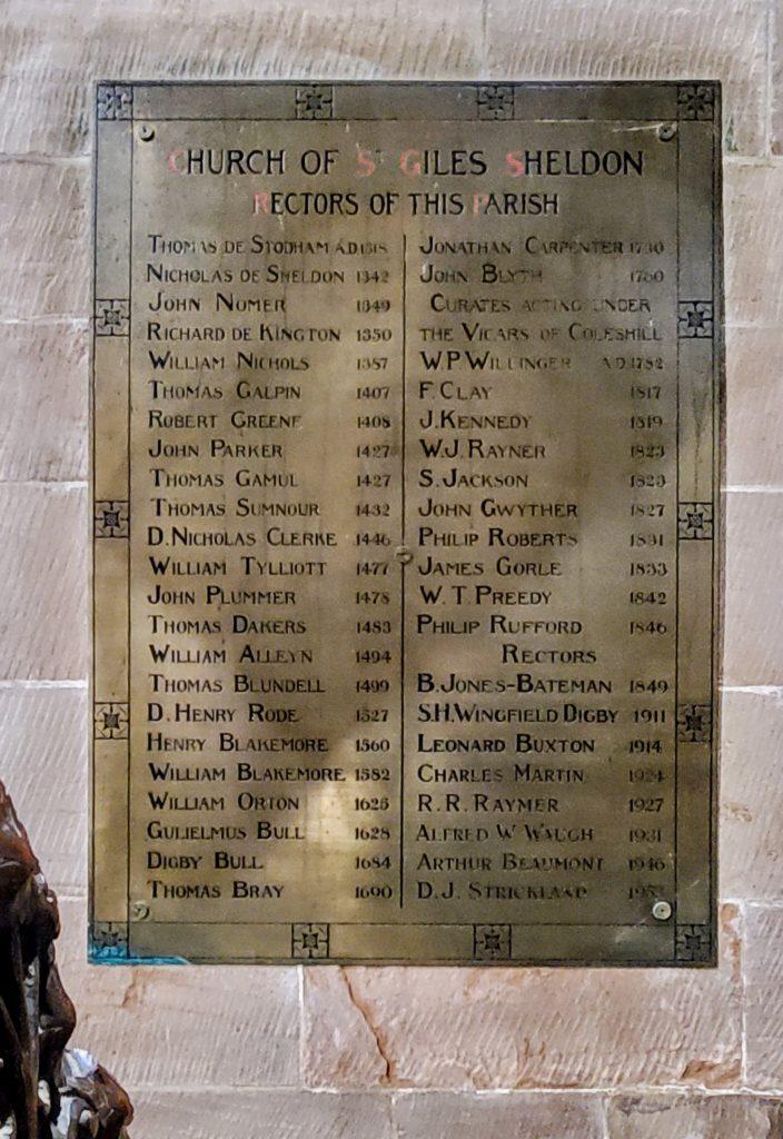 St Giles Church Plaque